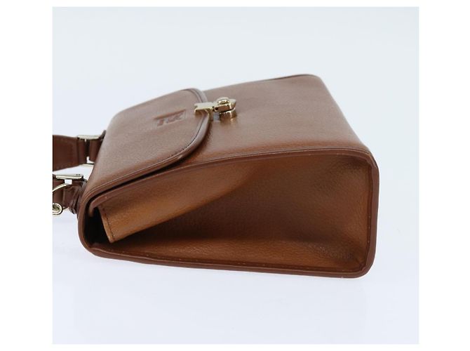 Autre Marque Borsa a mano in pelle Burberrys Nova Check 2 in 1 marrone oro Auth bs30444 D'oro - vista 3