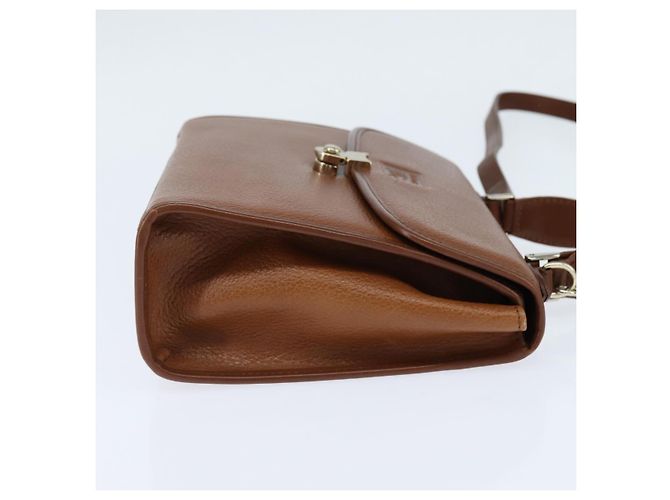 Autre Marque Borsa a mano in pelle Burberrys Nova Check 2 in 1 marrone oro Auth bs30444 D'oro - vista 4