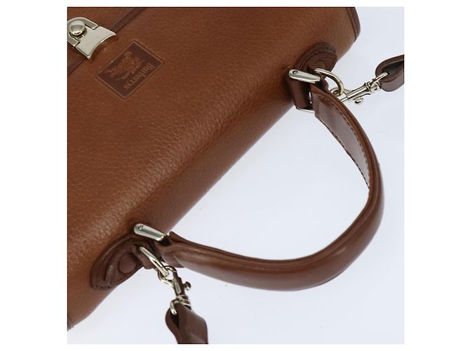 Autre Marque Borsa a mano in pelle Burberrys Nova Check 2 in 1 marrone oro Auth bs30444 D'oro - vista 6