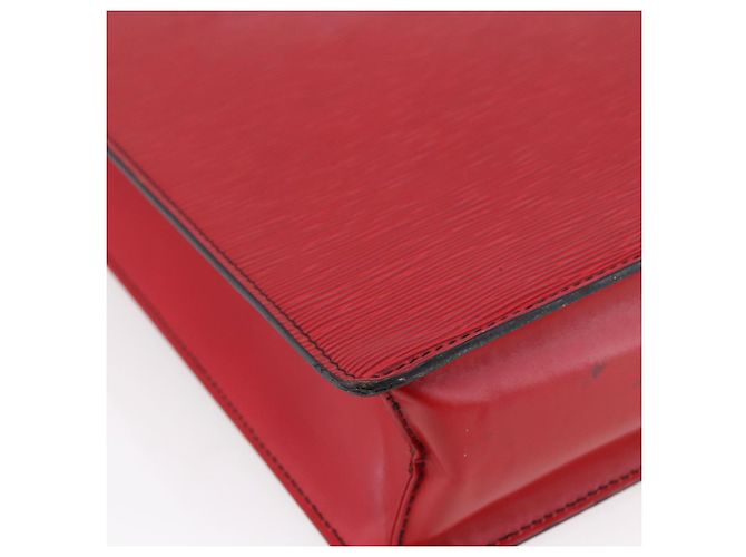 LOUIS VUITTON Epi Sac PlatPM Borsa a Mano Rossa M5274E LV Auth bs30455 Rosso - vista 14