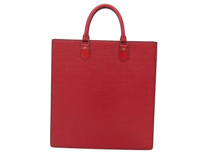 LOUIS VUITTON Epi Sac PlatPM Borsa a Mano Rossa M5274E LV Auth bs30455 Rosso - vista 2