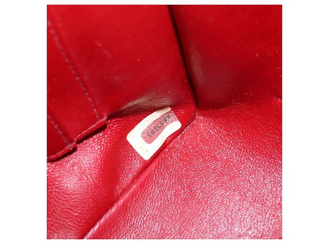 CHANEL Borsa a Spalla V Stitch in Pelle di Agnello Rossa Oro CC Auth bs30476 Rosso D'oro - view 11