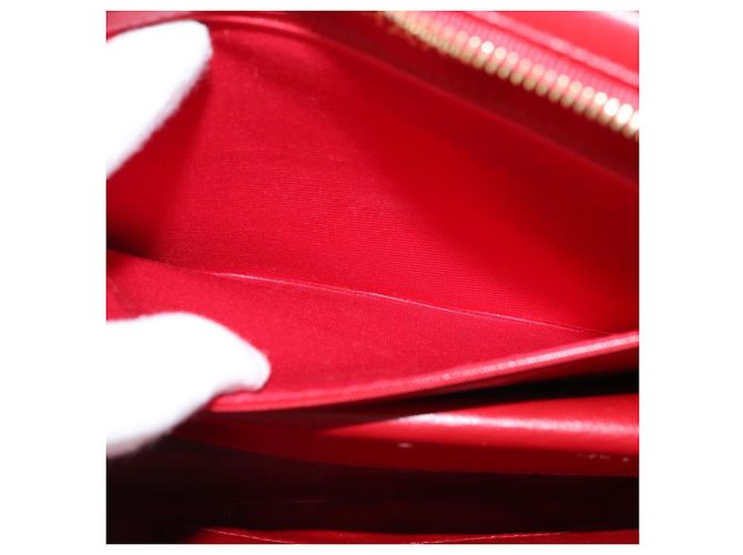 CHANEL Borsa a Spalla V Stitch in Pelle di Agnello Rossa Oro CC Auth bs30476 Rosso D'oro - view 23