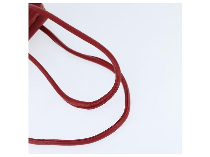 CHANEL Borsa a Spalla V Stitch in Pelle di Agnello Rossa Oro CC Auth bs30476 Rosso D'oro - view 7
