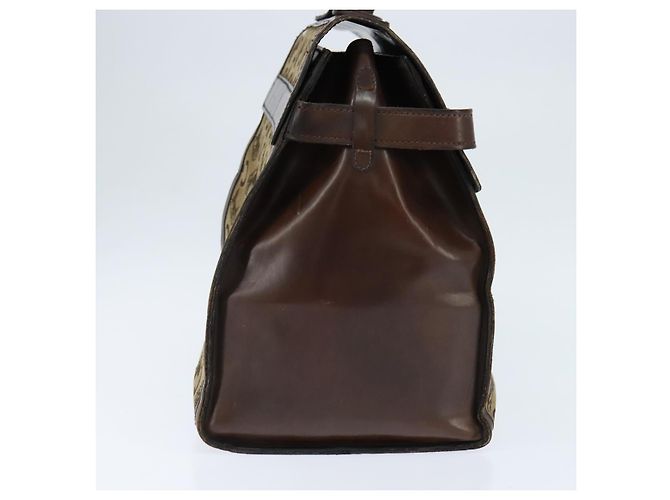 Céline Borsa da dottore Celine C Sulky in tela marrone e oro Auth 147045 D'oro - vista 3