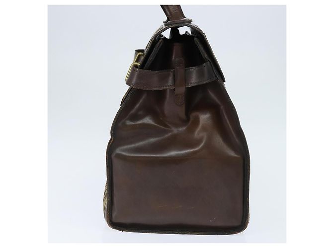 Céline Borsa da dottore Celine C Sulky in tela marrone e oro Auth 147045 D'oro - vista 4