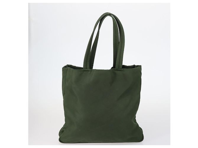 Borsa Tote PRADA in nylon scamosciato 5Set marrone khaki beige Auth bs30294 Cachi - vista 18