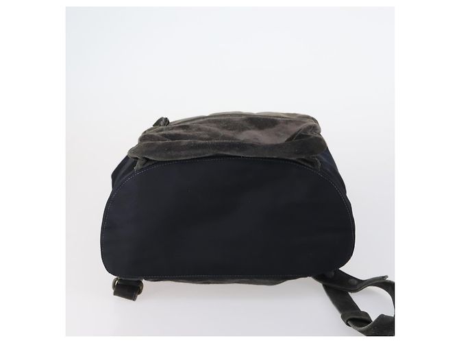 Borsa Tote PRADA in nylon scamosciato 5Set marrone khaki beige Auth bs30294 Cachi - vista 26