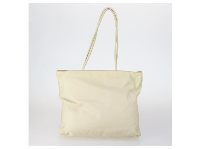 Borsa Tote PRADA in nylon scamosciato 5Set marrone khaki beige Auth bs30294 Cachi - vista 3