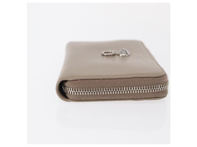 FENDI Langer Geldbeutel Leder Beige Gold Auth am9610 Golden - Ansicht 3