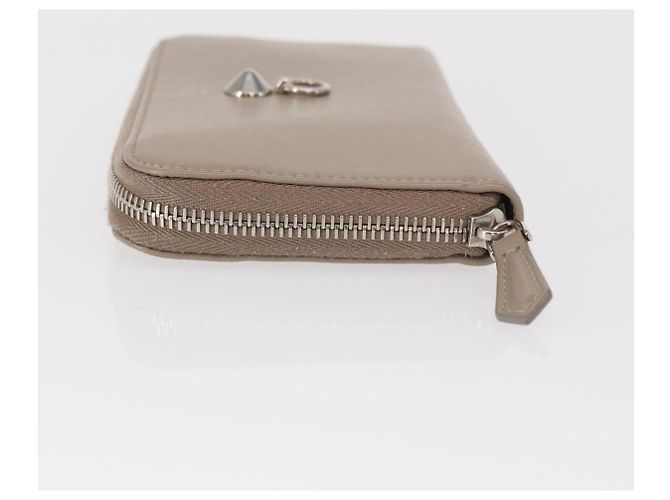 FENDI Langer Geldbeutel Leder Beige Gold Auth am9610 Golden - Ansicht 4