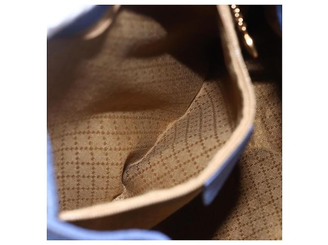 Zaino in pelle scamosciata Gucci Bamboo blu oro 003 2855 0043 0 Auth BA7788 - vista 21