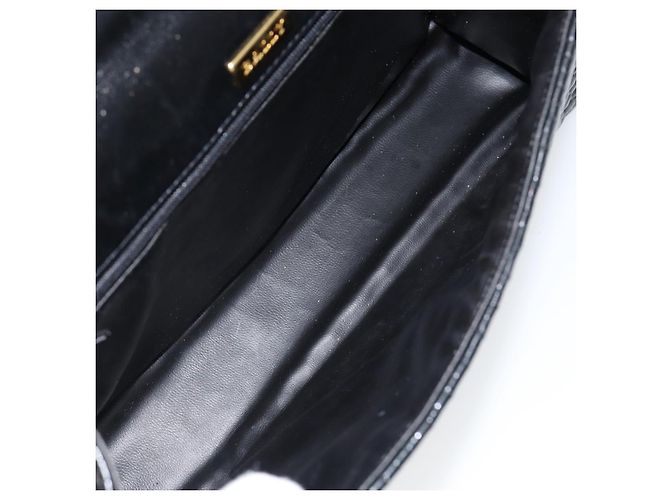 BALLY Borsa a mano in pelle nera e oro Auth bs30820 Nero D'oro - vista 11
