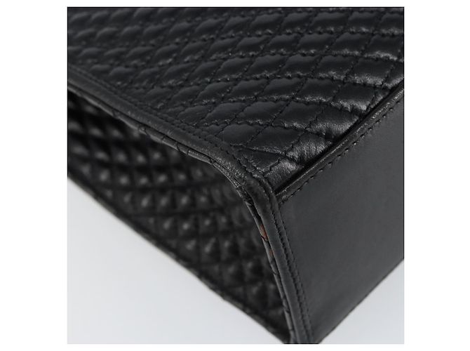 BALLY Borsa a mano in pelle nera e oro Auth bs30820 Nero D'oro - vista 16