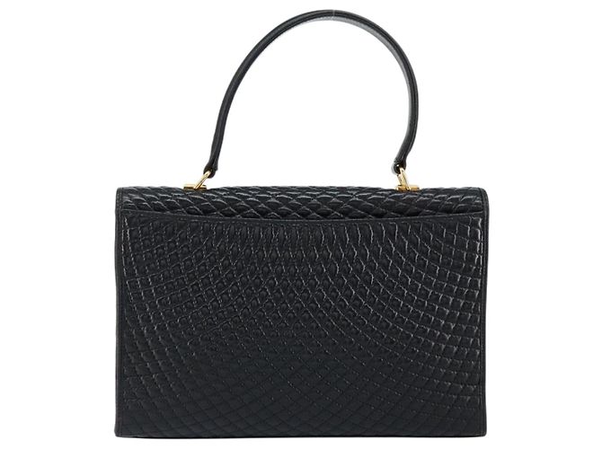 BALLY Borsa a mano in pelle nera e oro Auth bs30820 Nero D'oro - vista 2