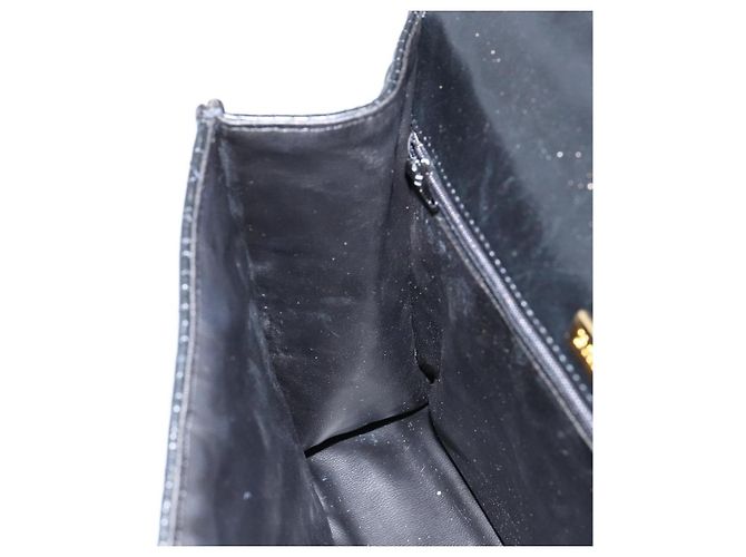 BALLY Borsa a mano in pelle nera e oro Auth bs30820 Nero D'oro - vista 20