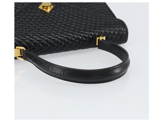 BALLY Borsa a mano in pelle nera e oro Auth bs30820 Nero D'oro - vista 7