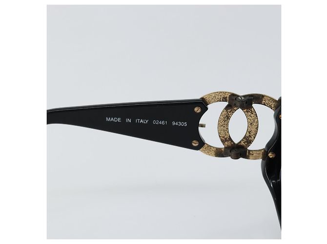 CHANEL Sonnenbrille aus Kunststoff Schwarz CC Auth 147052 - Ansicht 10