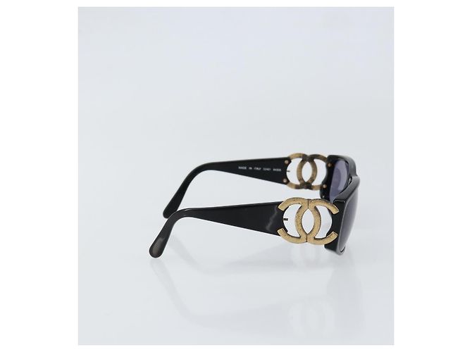 CHANEL Sonnenbrille aus Kunststoff Schwarz CC Auth 147052 - Ansicht 5