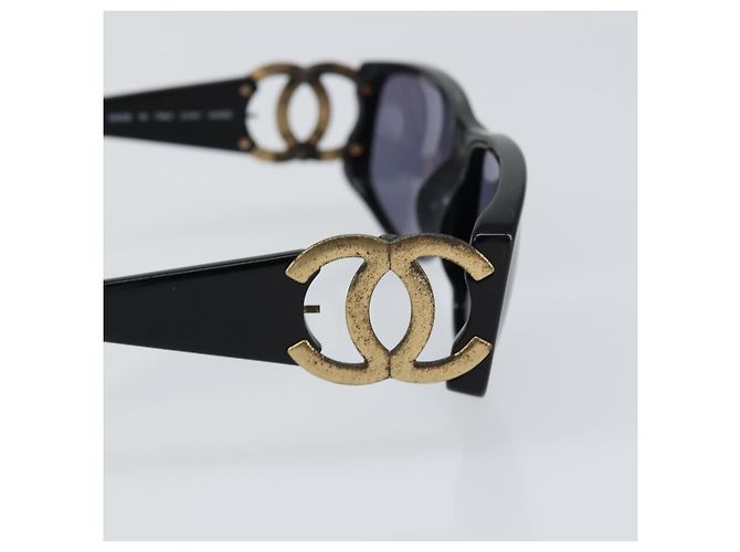 CHANEL Sonnenbrille aus Kunststoff Schwarz CC Auth 147052 - Ansicht 8