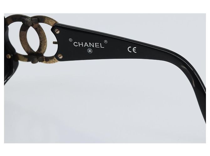 CHANEL Sonnenbrille aus Kunststoff Schwarz CC Auth 147052 - Ansicht 9