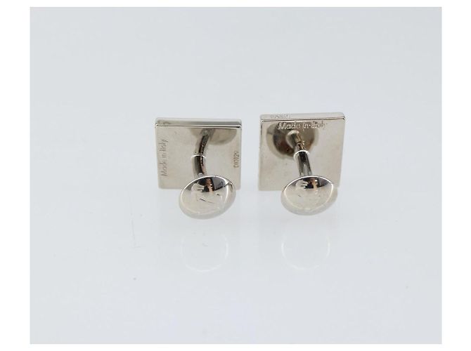 LOUIS VUITTON Gemelli Stratos Cuffs metallo Argento M68252 Auth BA7567 - vista 3