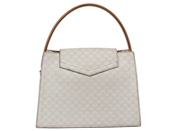 Céline Borsa Boston in tela Macadam CELINE in pelle PVC bianca e oro Auth 151042 Bianco D'oro - vista 2