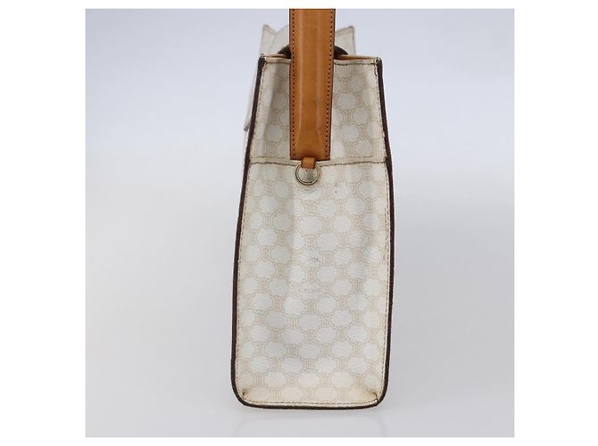 Céline Borsa Boston in tela Macadam CELINE in pelle PVC bianca e oro Auth 151042 Bianco D'oro - vista 3