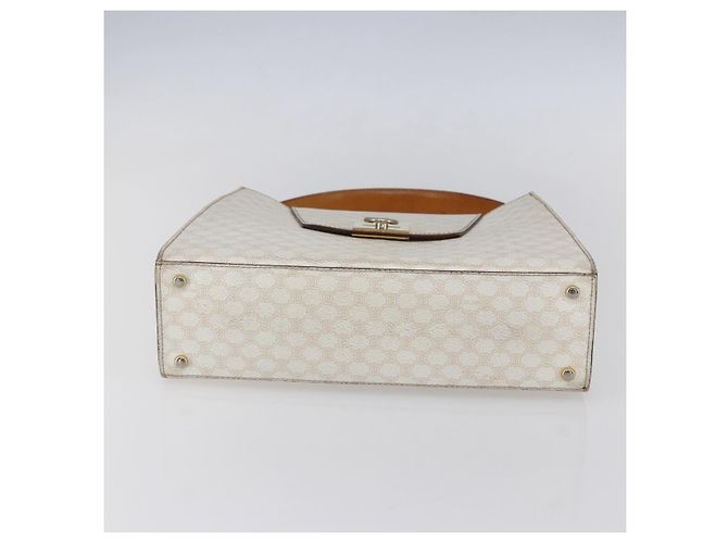Céline Borsa Boston in tela Macadam CELINE in pelle PVC bianca e oro Auth 151042 Bianco D'oro - vista 5