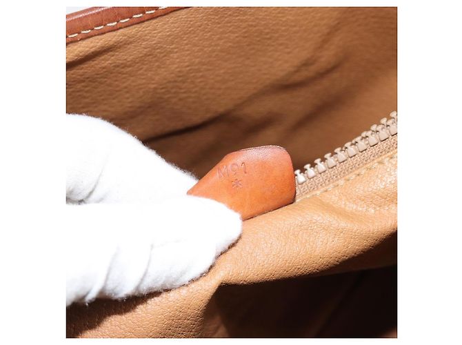 Céline Sac fourre-tout en toile Macadam CELINE en cuir PVC marron doré Auth bs30784 - vue 12