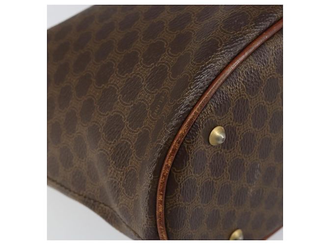 Céline Sac fourre-tout en toile Macadam CELINE en cuir PVC marron doré Auth bs30784 - vue 15