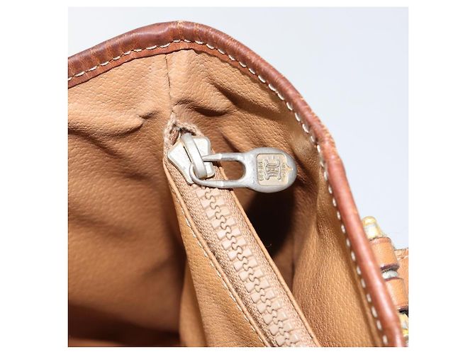Céline Sac fourre-tout en toile Macadam CELINE en cuir PVC marron doré Auth bs30784 - vue 22