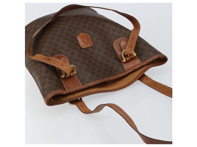 Céline Sac fourre-tout en toile Macadam CELINE en cuir PVC marron doré Auth bs30784 - vue 6
