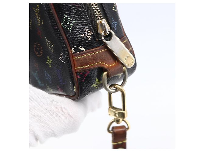 LOUIS VUITTON Pochette Wapity Monogram Multicolore Nera M58034 Auth 152412 Nero - vista 10