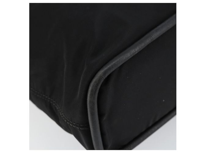 Céline Bolso Tote CELINE de nylon y cuero negro dorado Auth ep11537 - vista 14