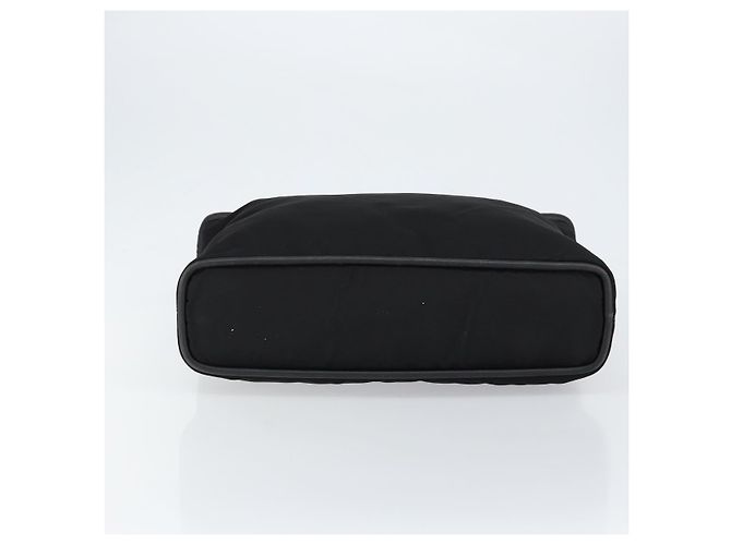 Céline Bolso Tote CELINE de nylon y cuero negro dorado Auth ep11537 - vista 5