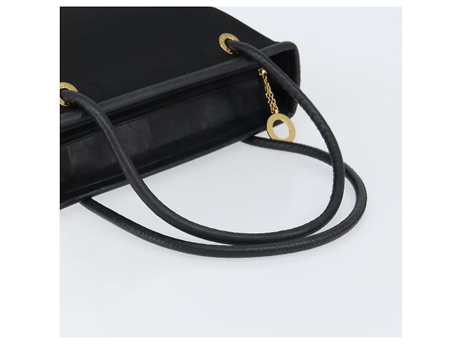 Céline Bolso Tote CELINE de nylon y cuero negro dorado Auth ep11537 - vista 7