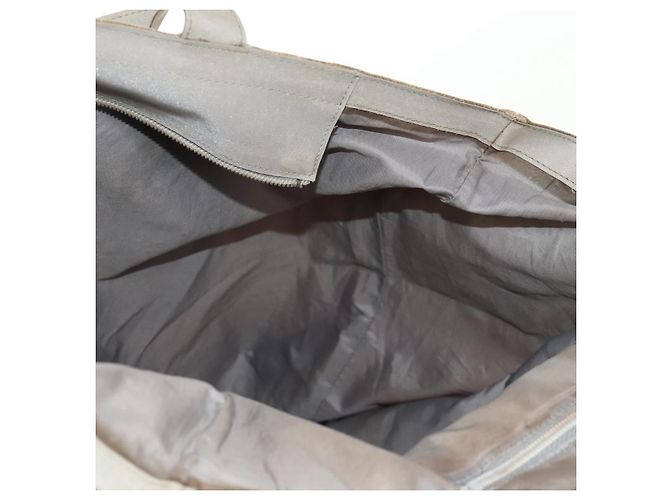 Bolsa Tote em Nylon CHANEL Sports Line 2way Cinza Prata CC Auth bs30392 Marrom - vista 25