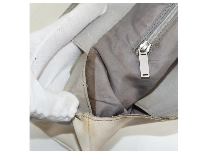Bolsa Tote em Nylon CHANEL Sports Line 2way Cinza Prata CC Auth bs30392 Marrom - vista 27