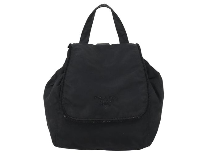 PRADA Backpack Nylon Black Silver Auth bs30542 Silvery - view 13