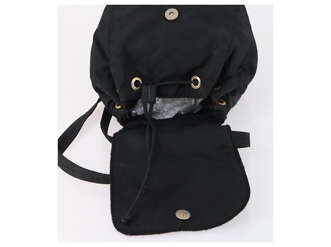 PRADA Backpack Nylon Black Silver Auth bs30542 Silvery - view 20