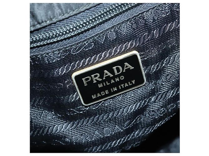 PRADA Backpack Nylon Black Silver Auth bs30542 Silvery - view 21