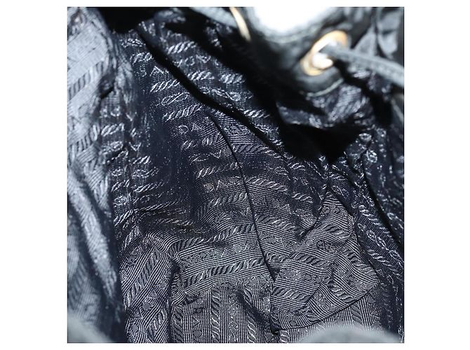 PRADA Backpack Nylon Black Silver Auth bs30542 Silvery - view 22