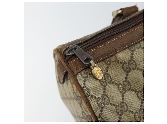 Borsa Gucci GG Supreme Web Sherry Line PVC Beige Oro 012 3842 58 Auth ep11528 D'oro - vista 10