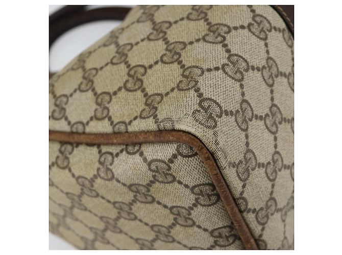 Borsa Gucci GG Supreme Web Sherry Line PVC Beige Oro 012 3842 58 Auth ep11528 D'oro - vista 14