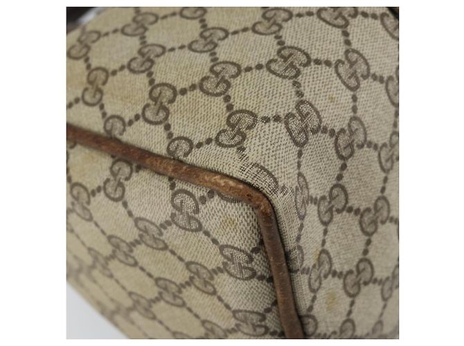 Borsa Gucci GG Supreme Web Sherry Line PVC Beige Oro 012 3842 58 Auth ep11528 D'oro - vista 16