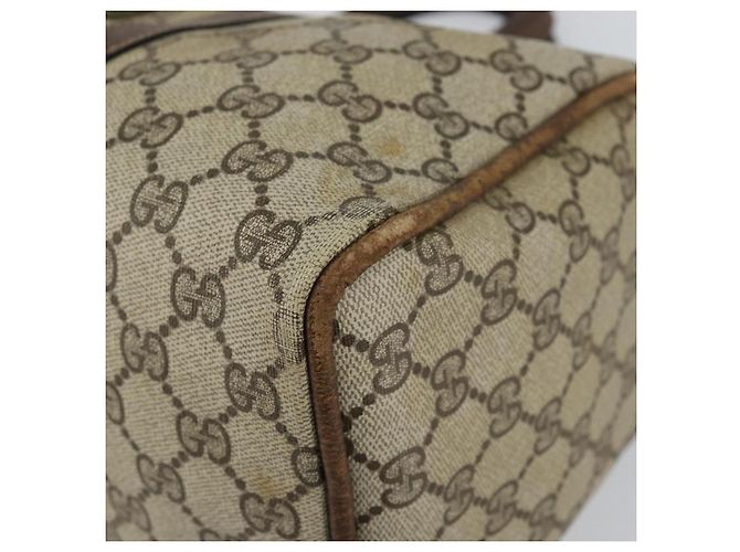 Borsa Gucci GG Supreme Web Sherry Line PVC Beige Oro 012 3842 58 Auth ep11528 D'oro - vista 9