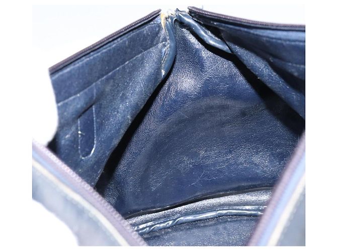 Borsa Boston in tela Trotter Christian Dior blu Auth bs30562 Blu navy - vista 20