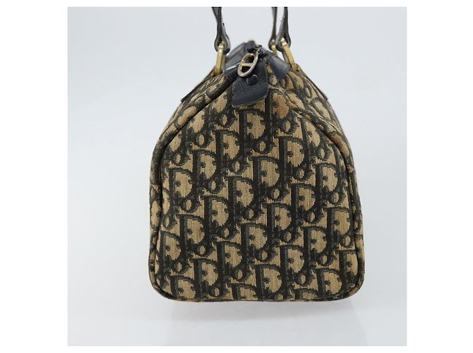 Borsa Boston in tela Trotter Christian Dior blu Auth bs30562 Blu navy - vista 4
