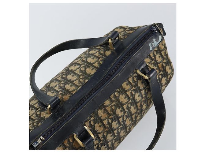 Borsa Boston in tela Trotter Christian Dior blu Auth bs30562 Blu navy - vista 6